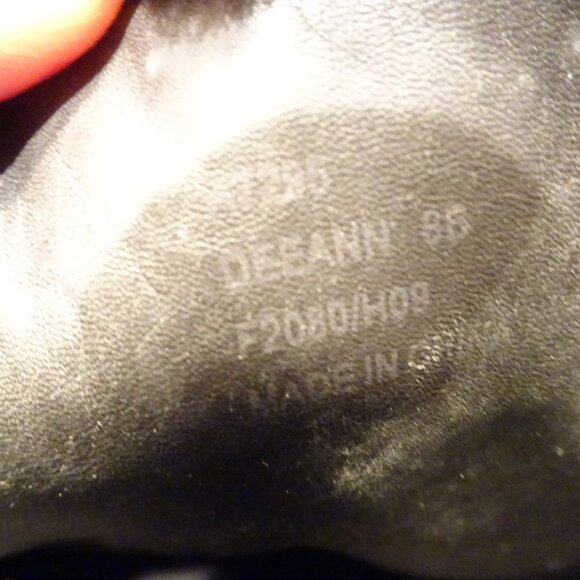 COACH DeeAnn Brown Suede Fur Trimmed Boots Size 8 Monogram Jacquard - Picture 7 of 9